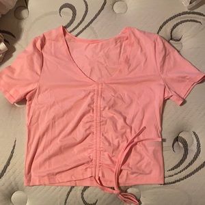 Pink scrunched shirt | NEVER WORN